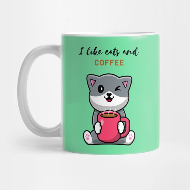 I Like Cats and Coffee by Janremi